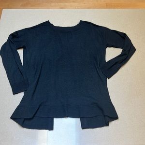 Black Cashmere Women's Sweater With Open Back
